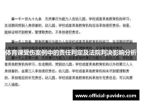 体育课受伤案例中的责任判定及法院判决影响分析